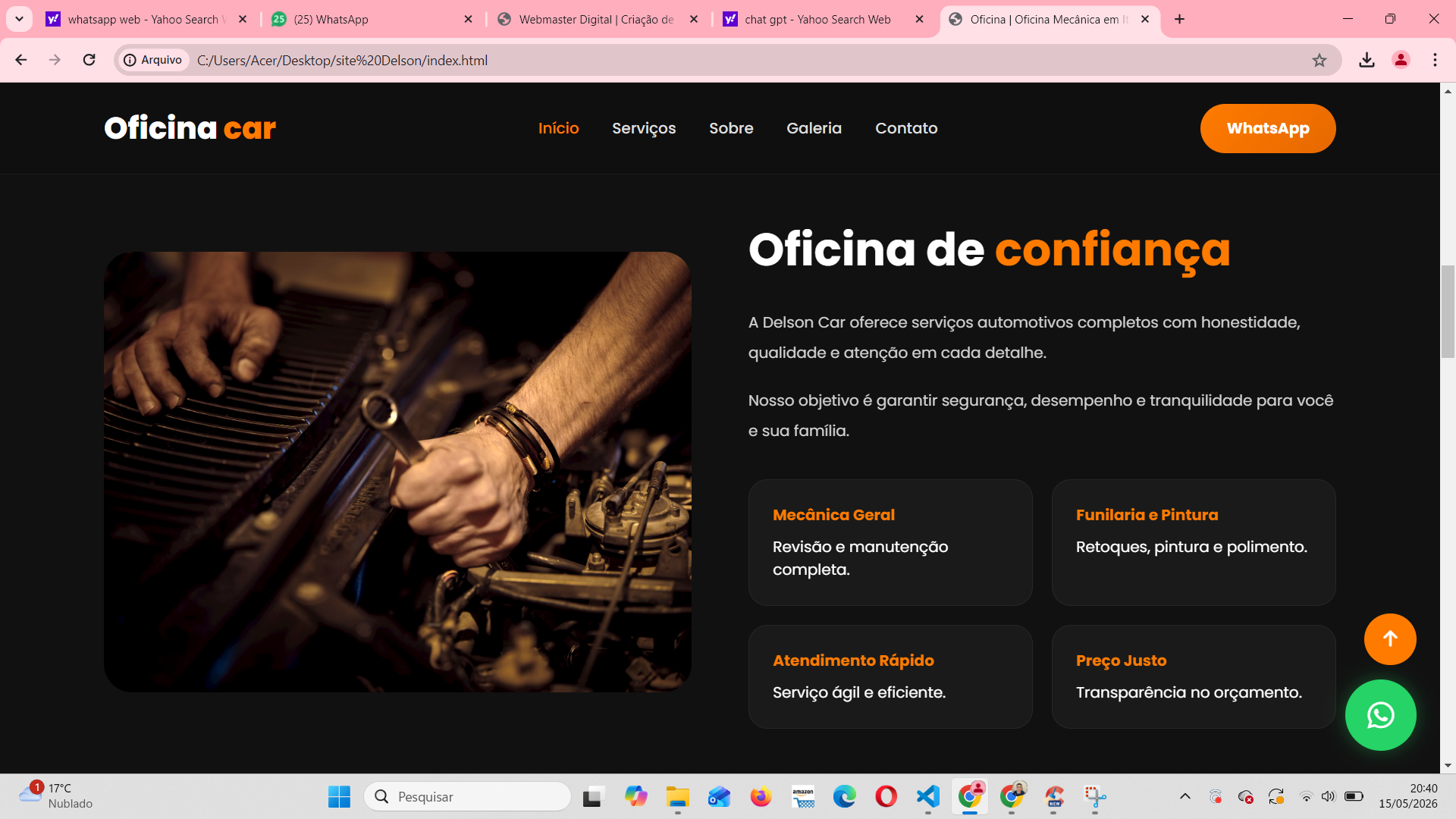 Landing page
